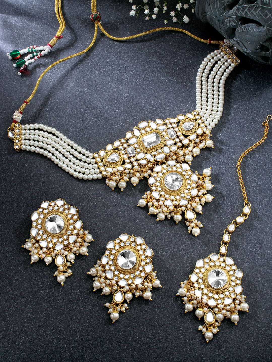 Buy Peora Gold Plated Kundan Studded Jewellery Set -  - Accessories for Women