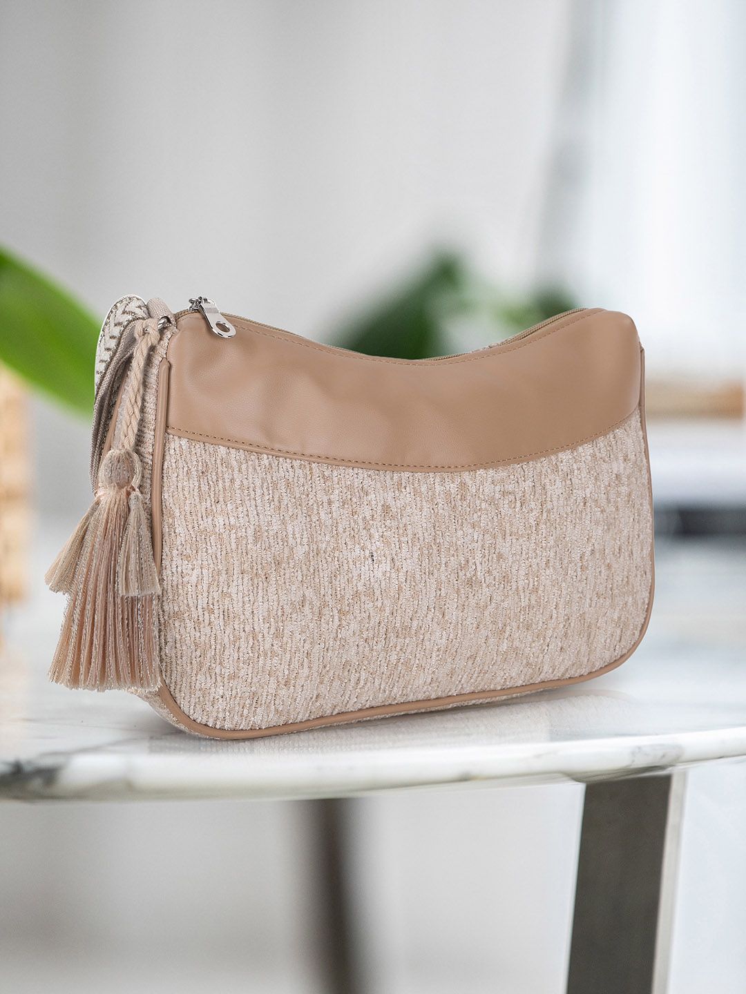 Anekaant Structured Sling Bag With Tassells