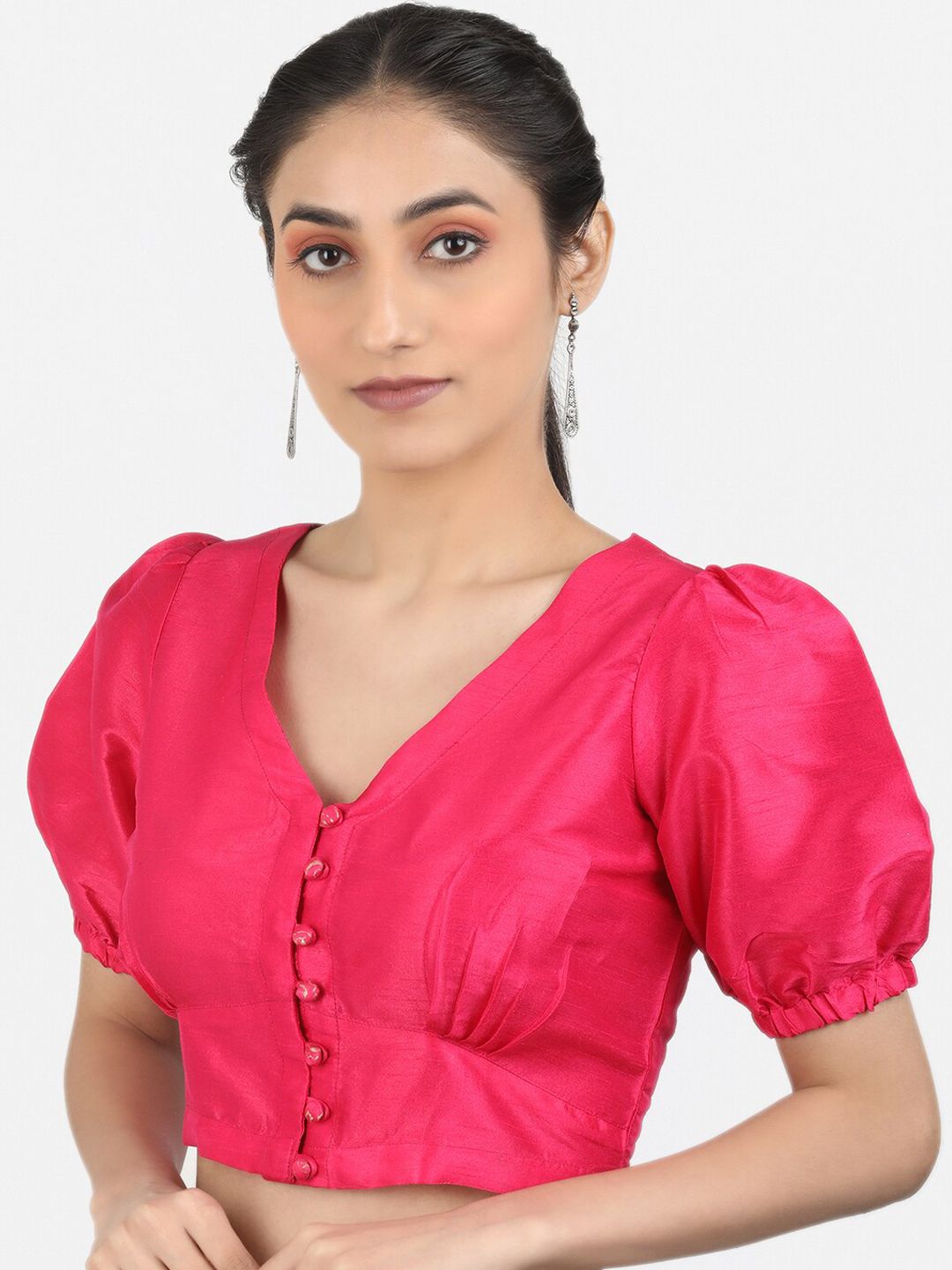 Llajja Puff Sleeves Non Padded Saree Blouse
