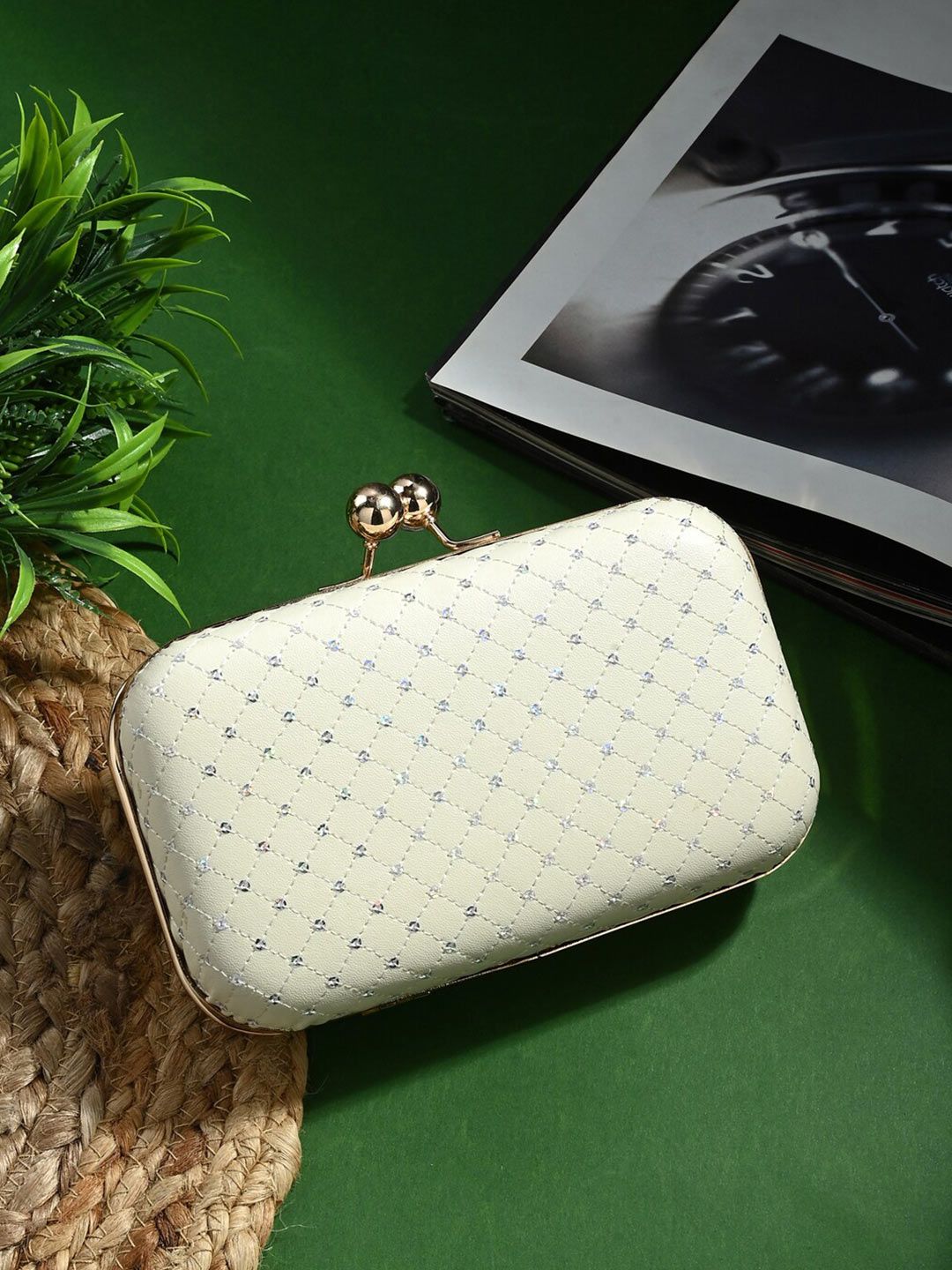 Toobacraft Embellished Box Clutch