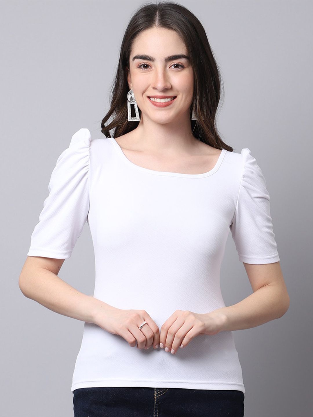 Sugathari Puff Sleeves Regular Top