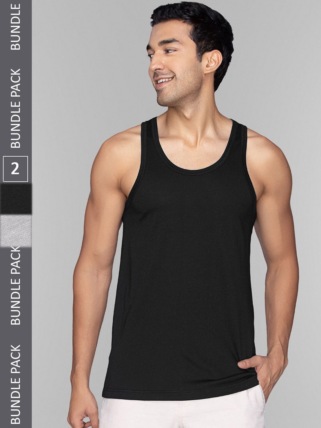 Buy XYXX Men Pack Of 2 ACE Modal Cotton Solid Round Neck Vest XYXXVEST75216154 -  - Apparel for Men