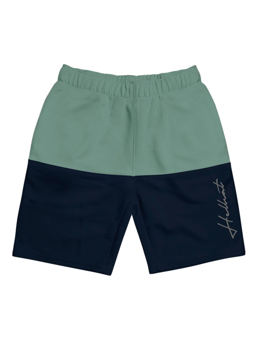 HELLCAT Girls Colourblocked Mid Rise Cotton Shorts