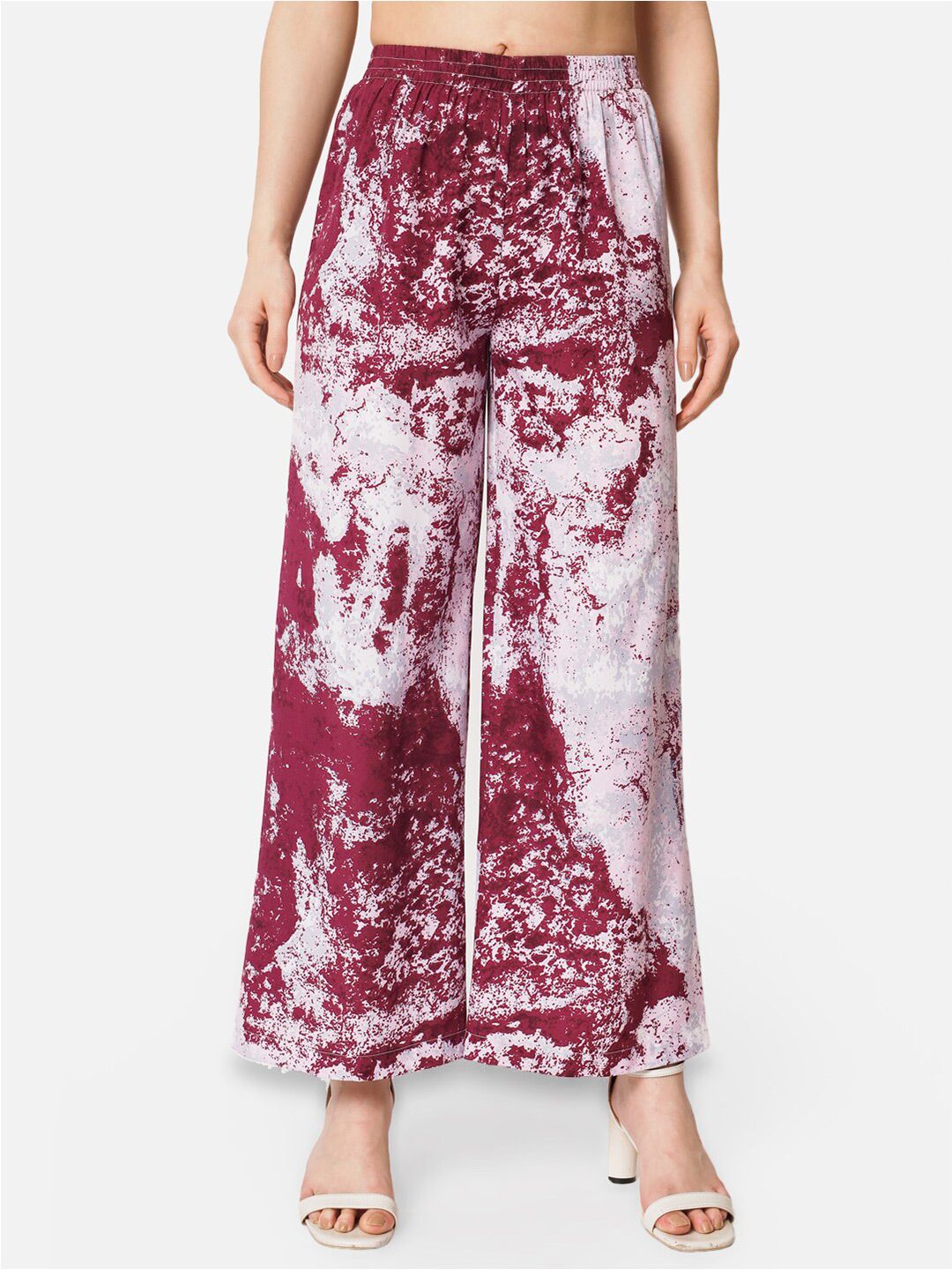 ALL WAYS YOU Women Tie and Dye Printed Crepe Palazzos