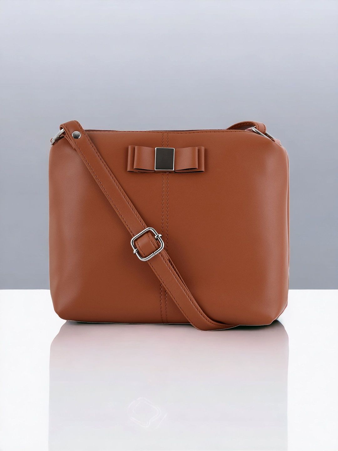 Toteteca PU Bucket Sling Bag With Bow Detail