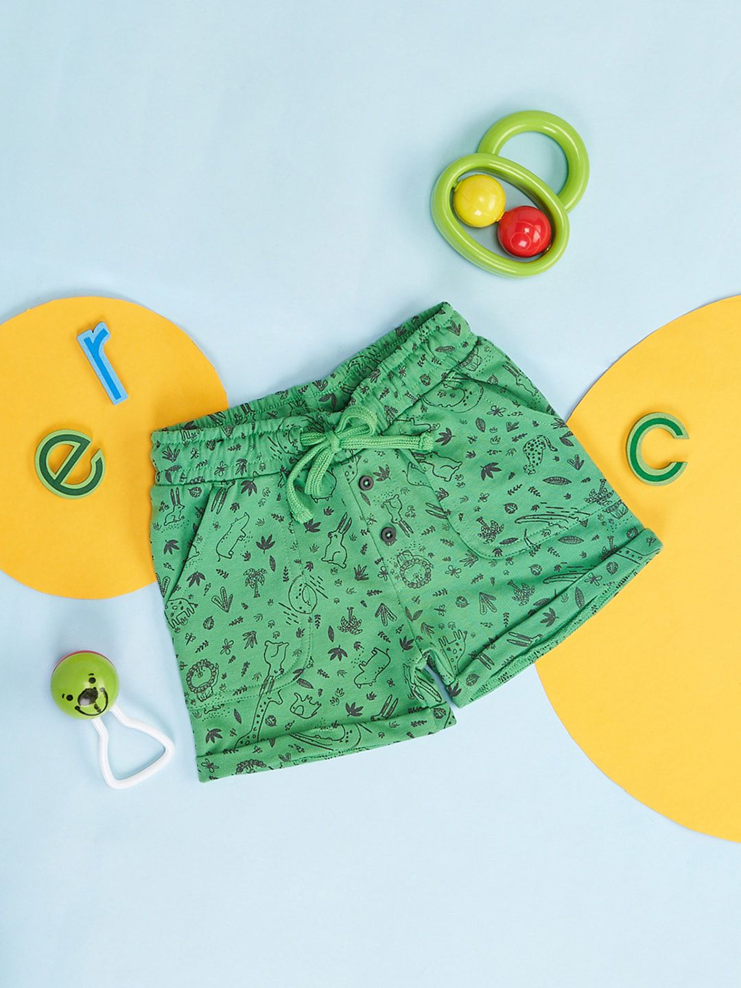 Pantaloons Baby Infant Boys Printed Cotton Low-Rise Shorts