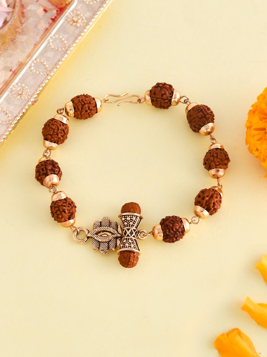Ethnic Rudraksha Beads Rakhi | Voylla Rakhi