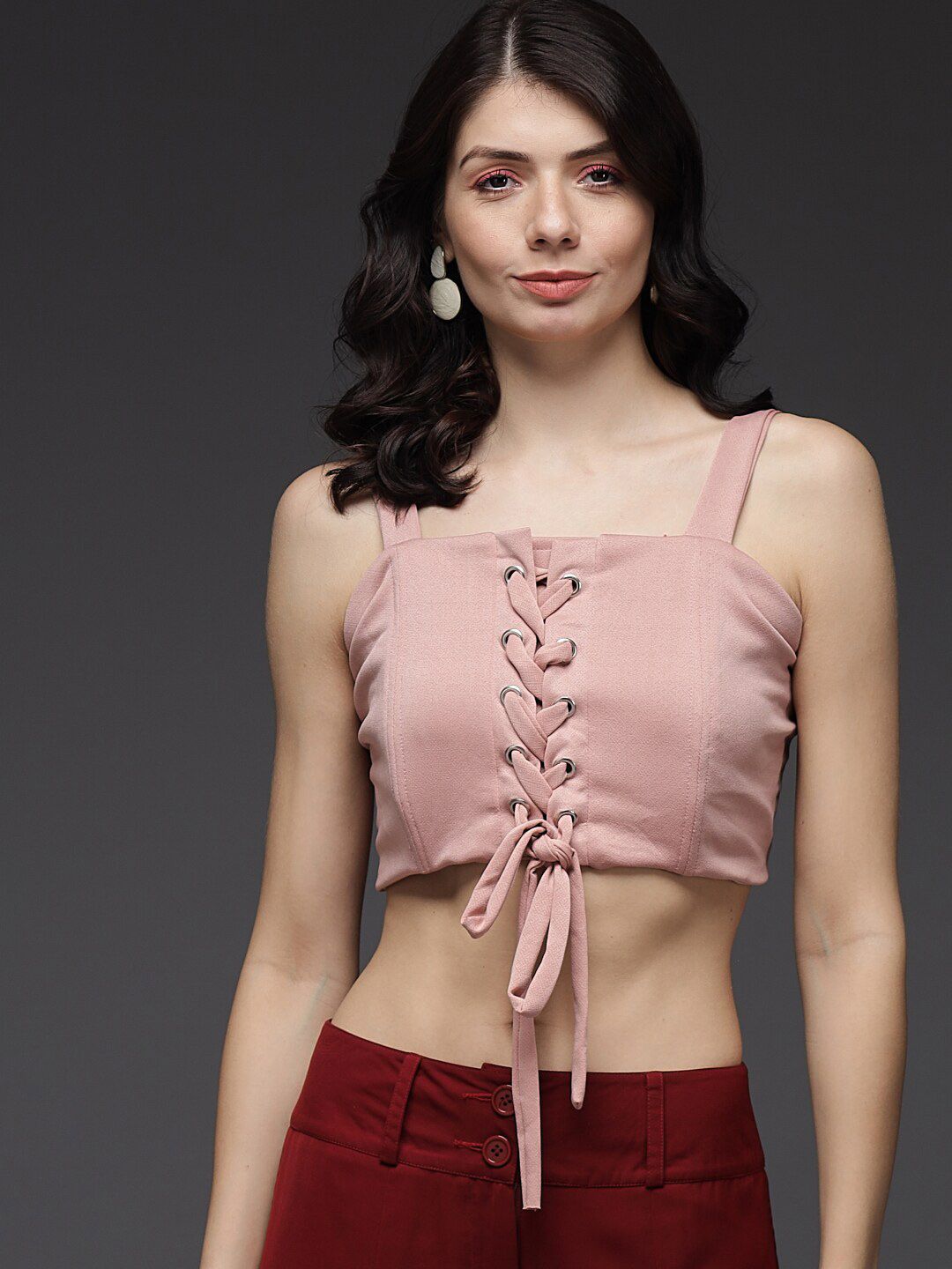 BAESD Shoulder Straps Crop Top