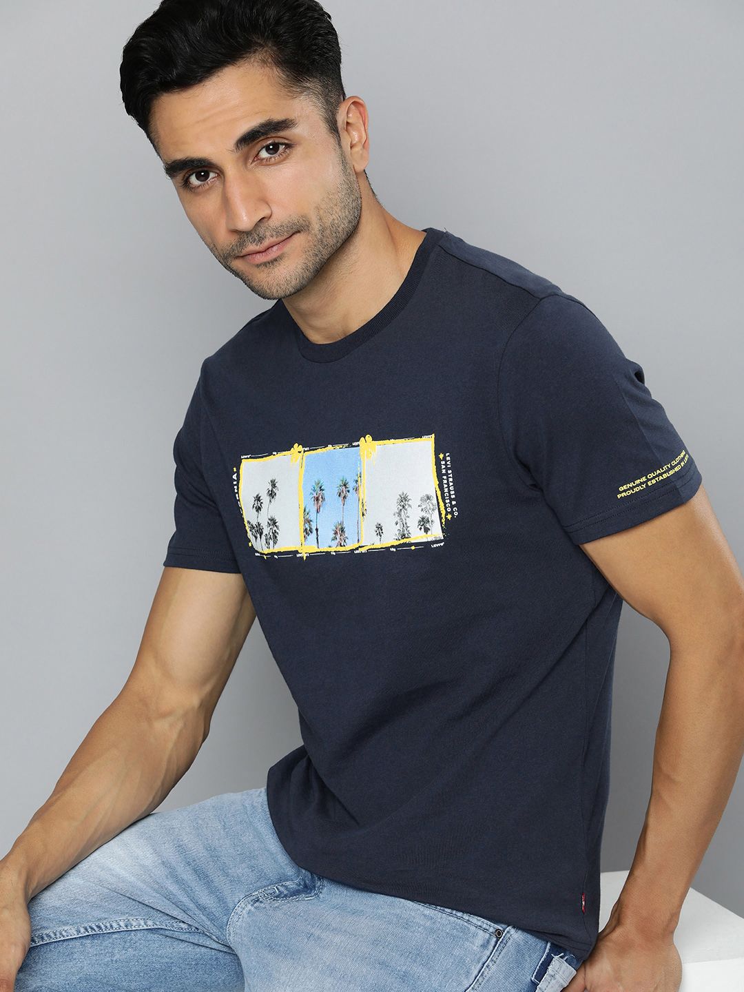Levis Graphic Printed Pure Cotton T-shirt