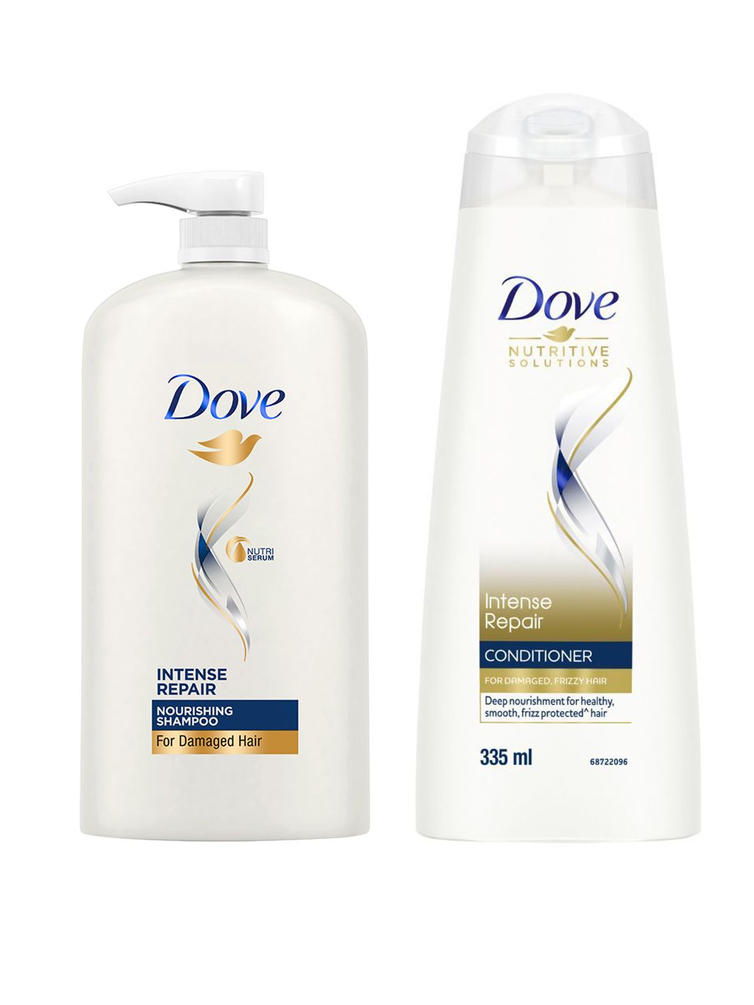 Dove Set of Intense Repair Shampoo 1L & Hair Conditioner 335ml