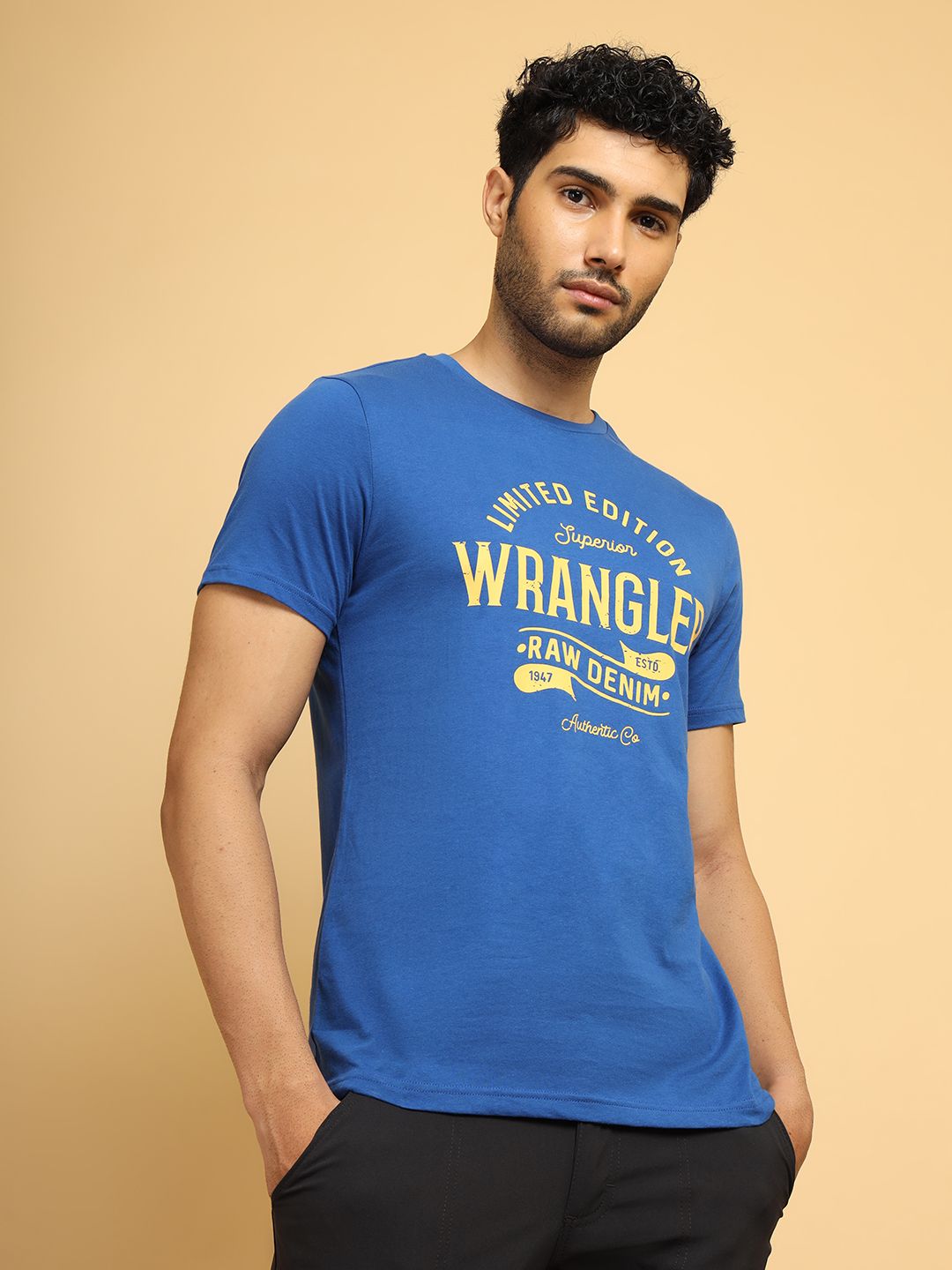 Wrangler Brand Logo Printed Cotton T-shirt