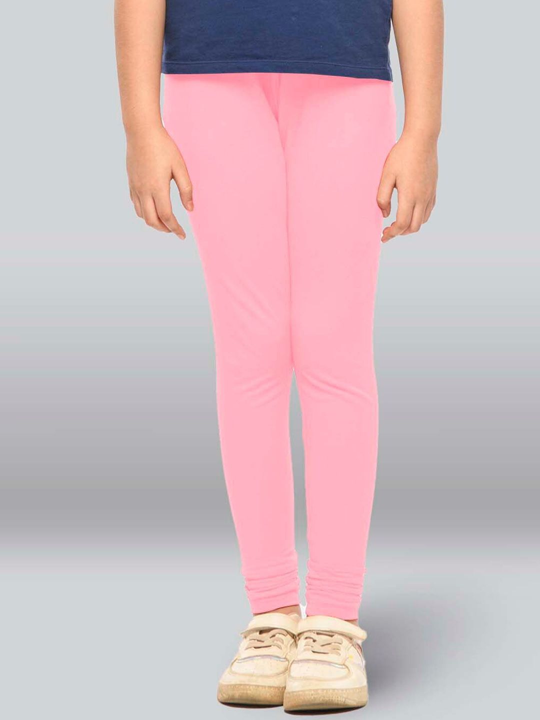 LYRA Girls Mid-Rise Pure Cotton Churidar-Length Leggings
