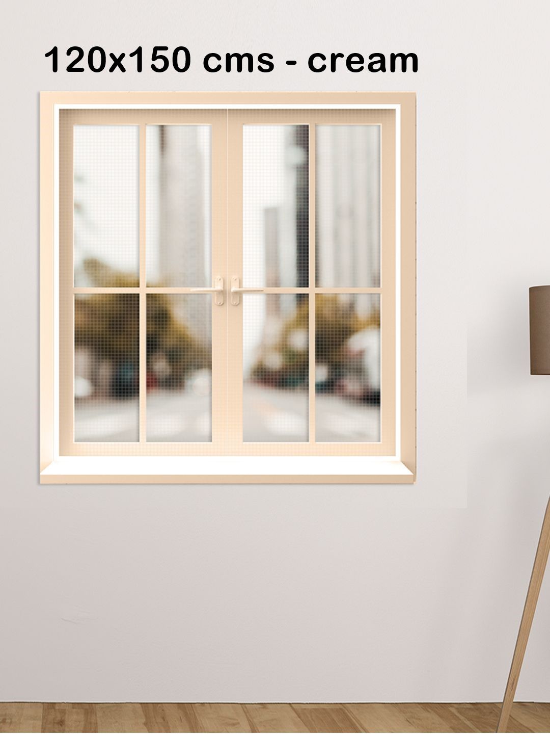 Classic Mosquito Net Cream Coloured Window Self-Adhesive Mosquito Net