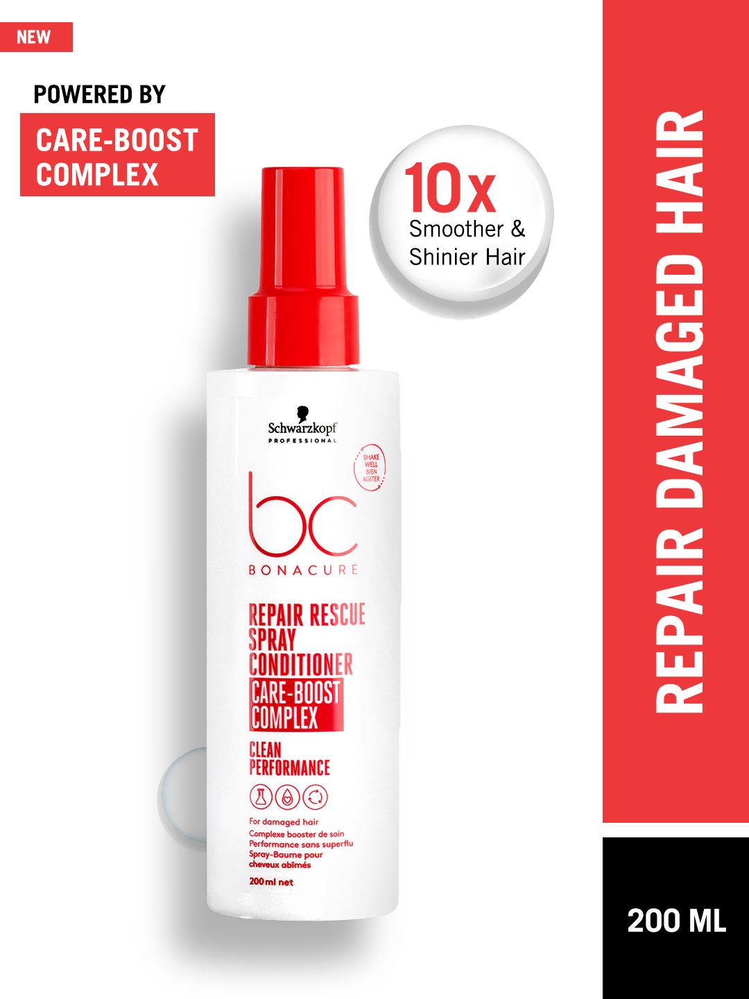 Schwarzkopf PROFESSIONAL Bonacure Repair Rescue Leave-In Spray with Arginine - 200ml
