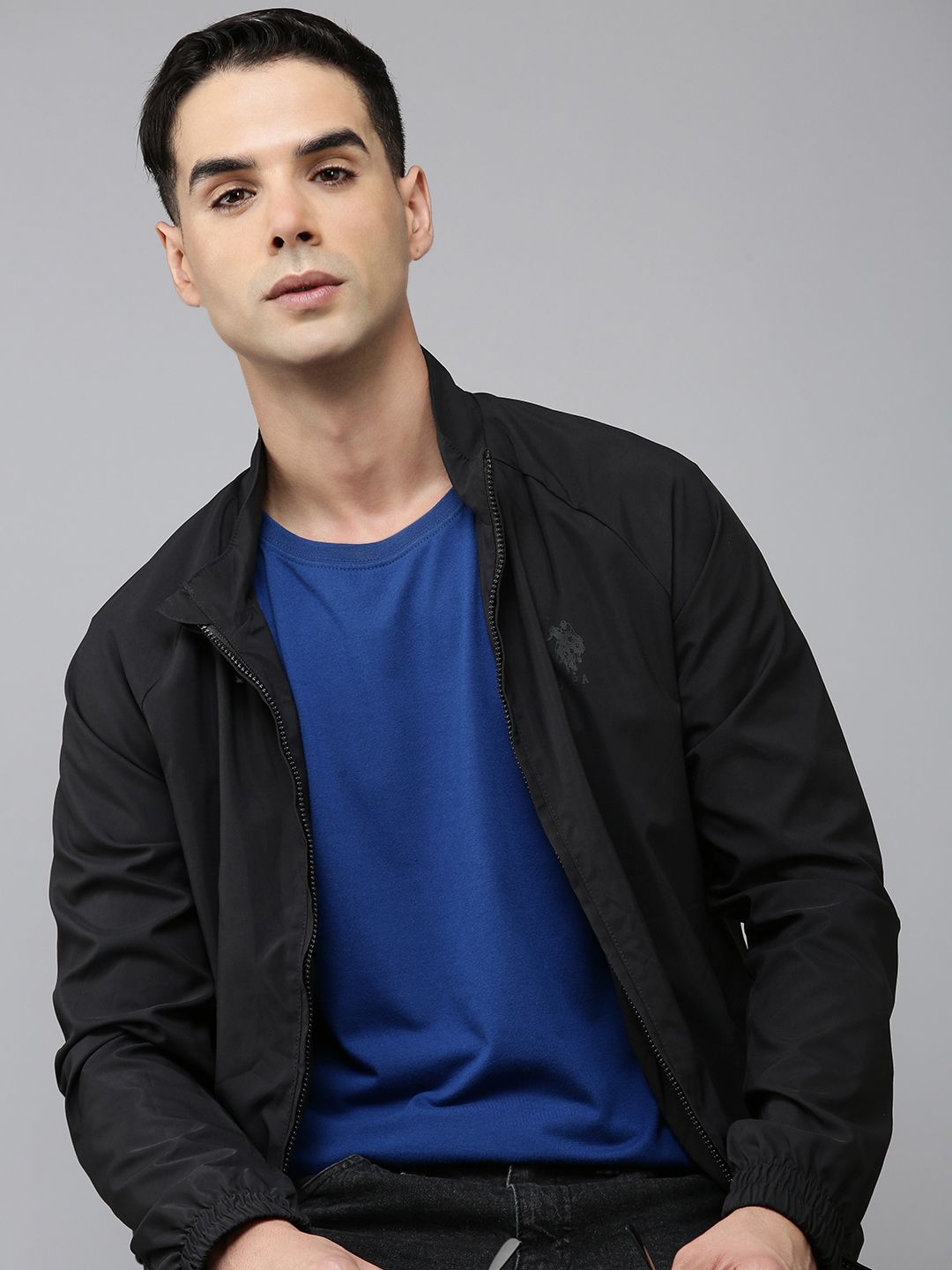 U.S. Polo Assn. Denim Co. Men High Neck Windcheater Jacket