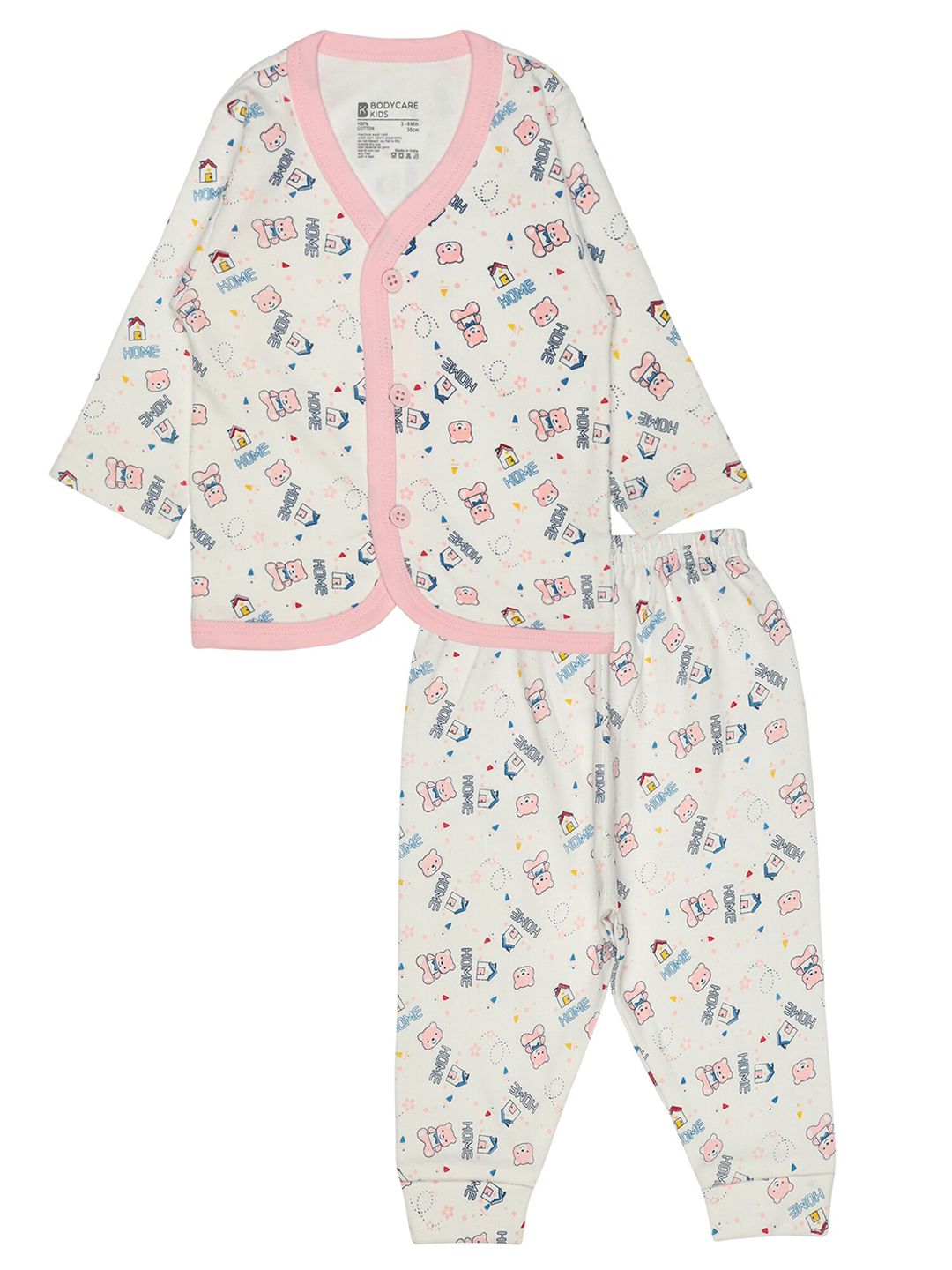 Buy Bodycare Kids Unisex Kids Printed Pure Cotton Top With Pyjamas -  - Apparel for Unisex Kids