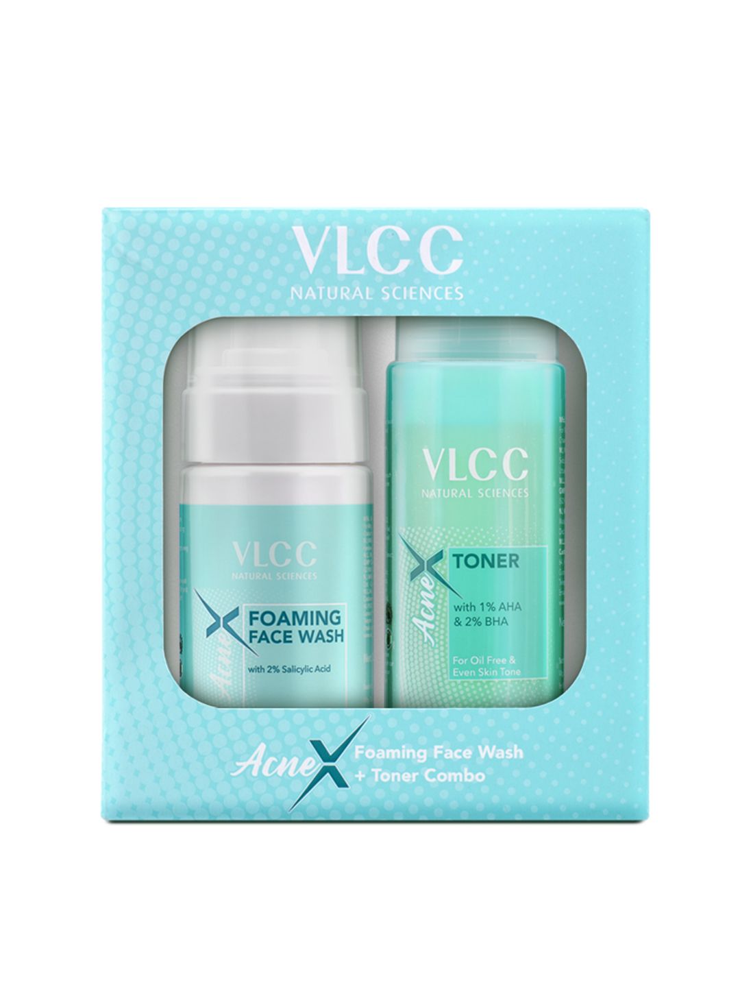 VLCC AcneX Face Wash with 2% Salicylic Acid 100ml + Toner For Oil-Free Skin Tone 125ml