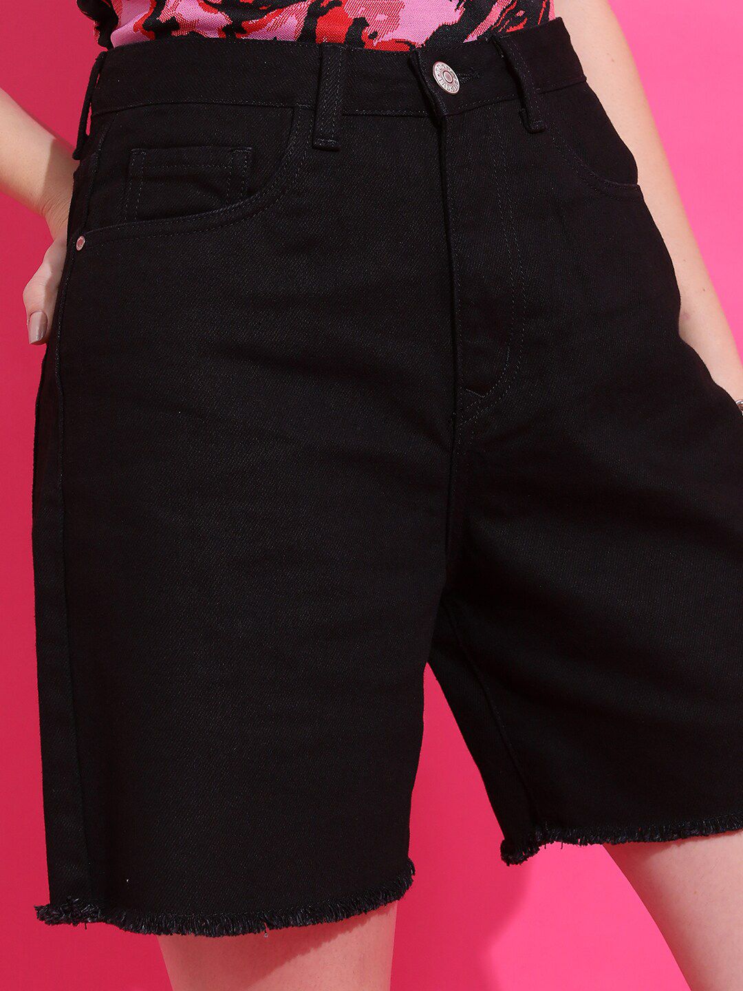 Basics By Women High-Rise Denim Shorts 6