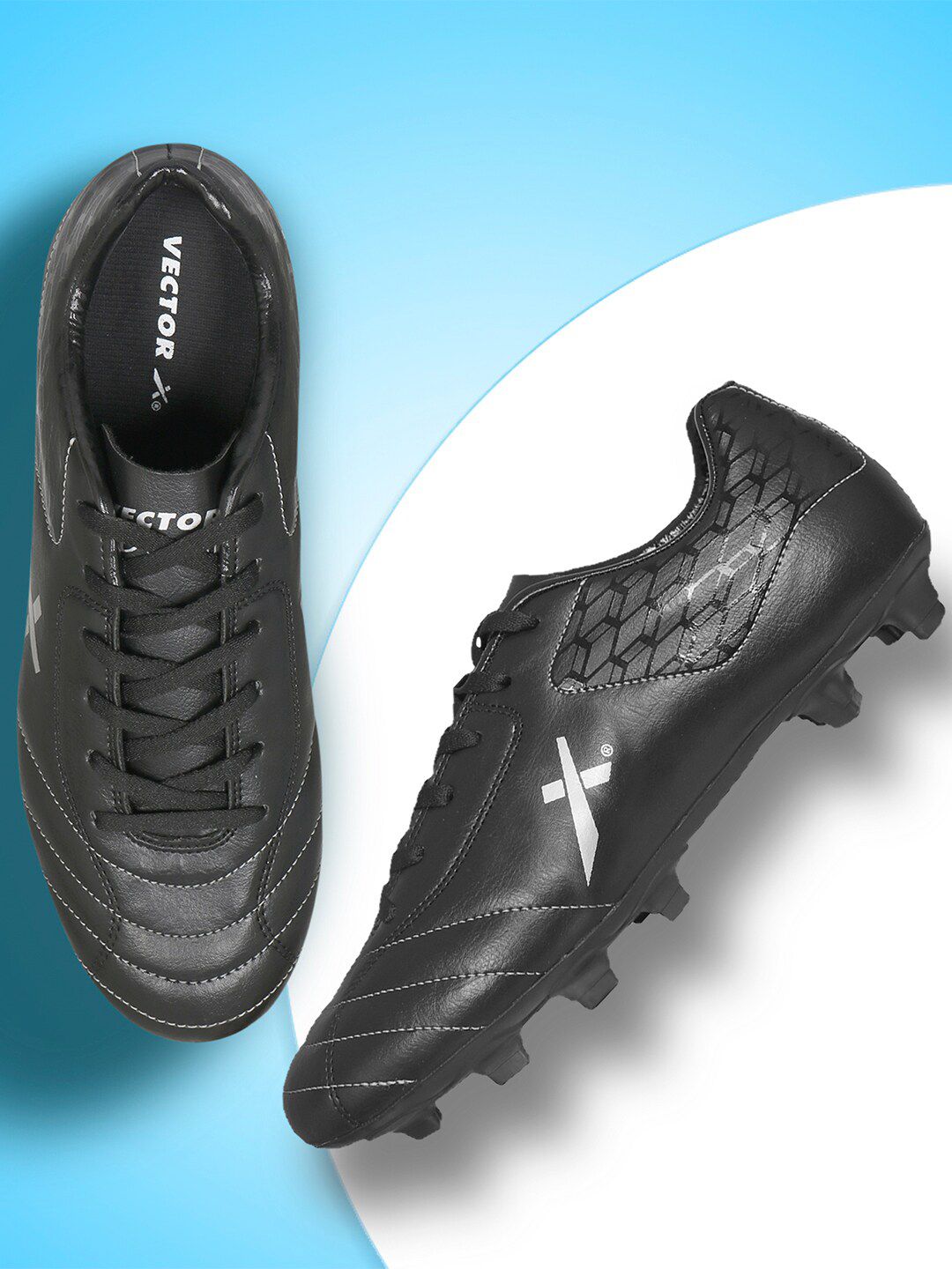 VECTOR X Dynamic 2.0 Soccer Studs Synthetic Leather with PVC Sole Football Shoes