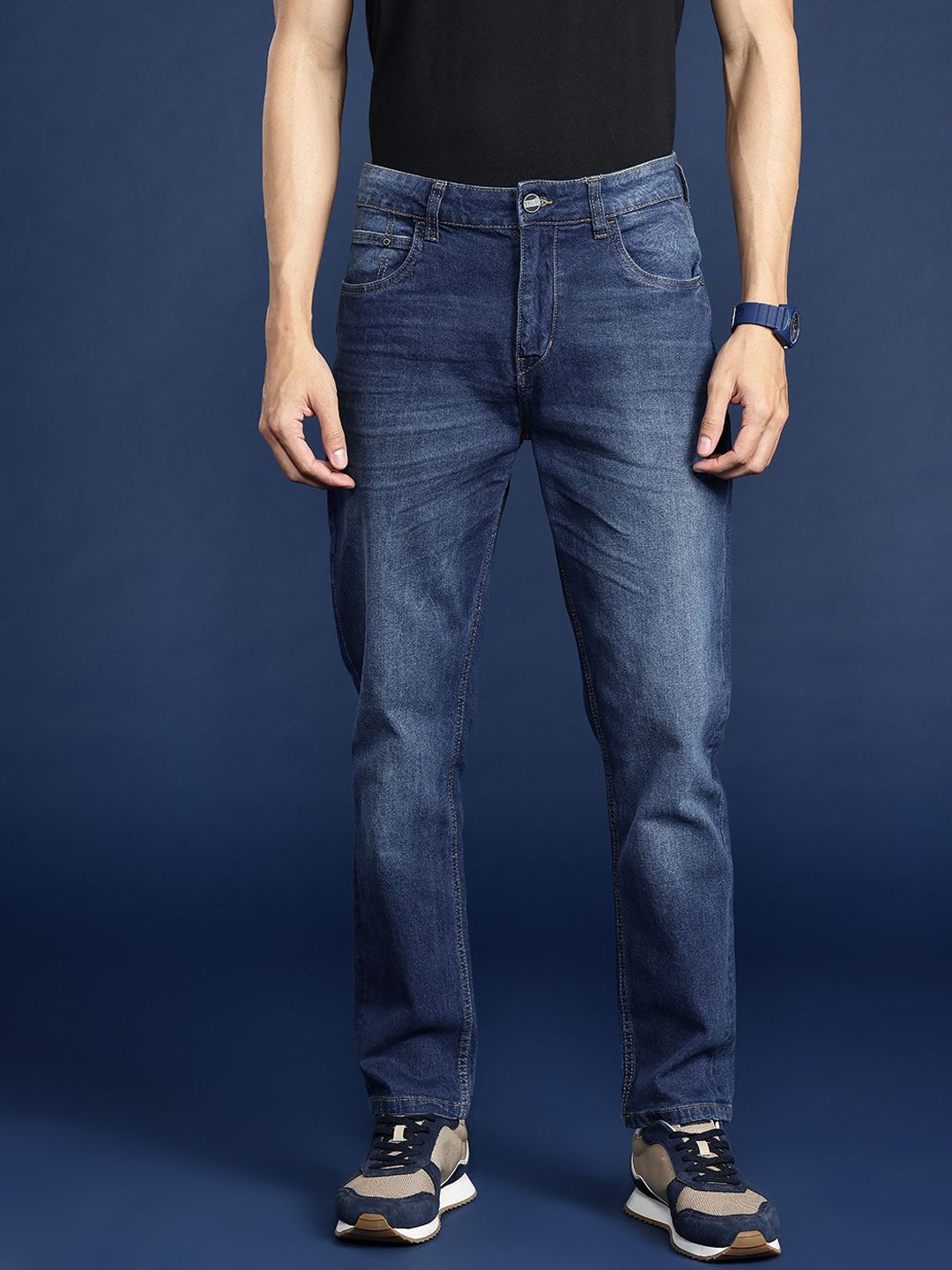 Mast & Harbour Men Slim Fit Light Fade Stretchable Jeans