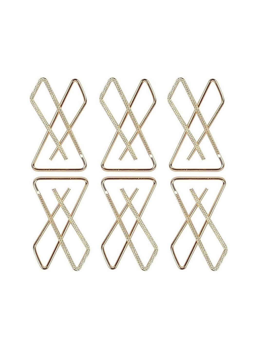 VAMA Women 12 Pcs Gold Plated Clip On Saree Pleats Dupatta Pin Brooch