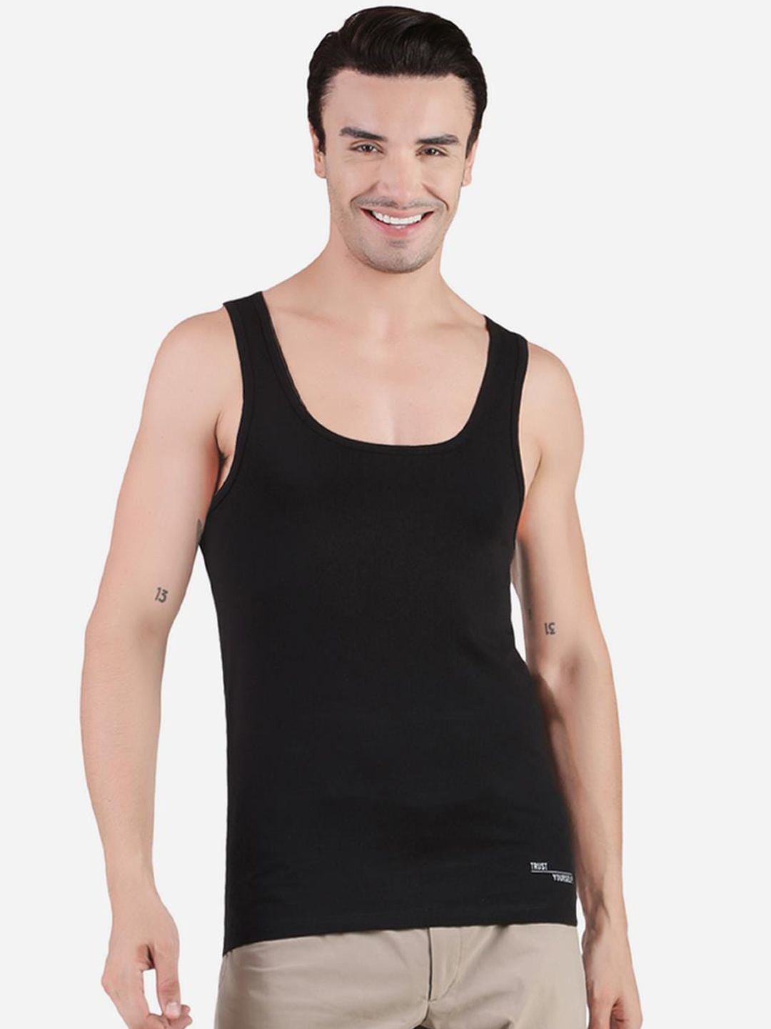 FREECULTR Cotton Innerwear Basic Vests FC-CTN-VT-BLK-01