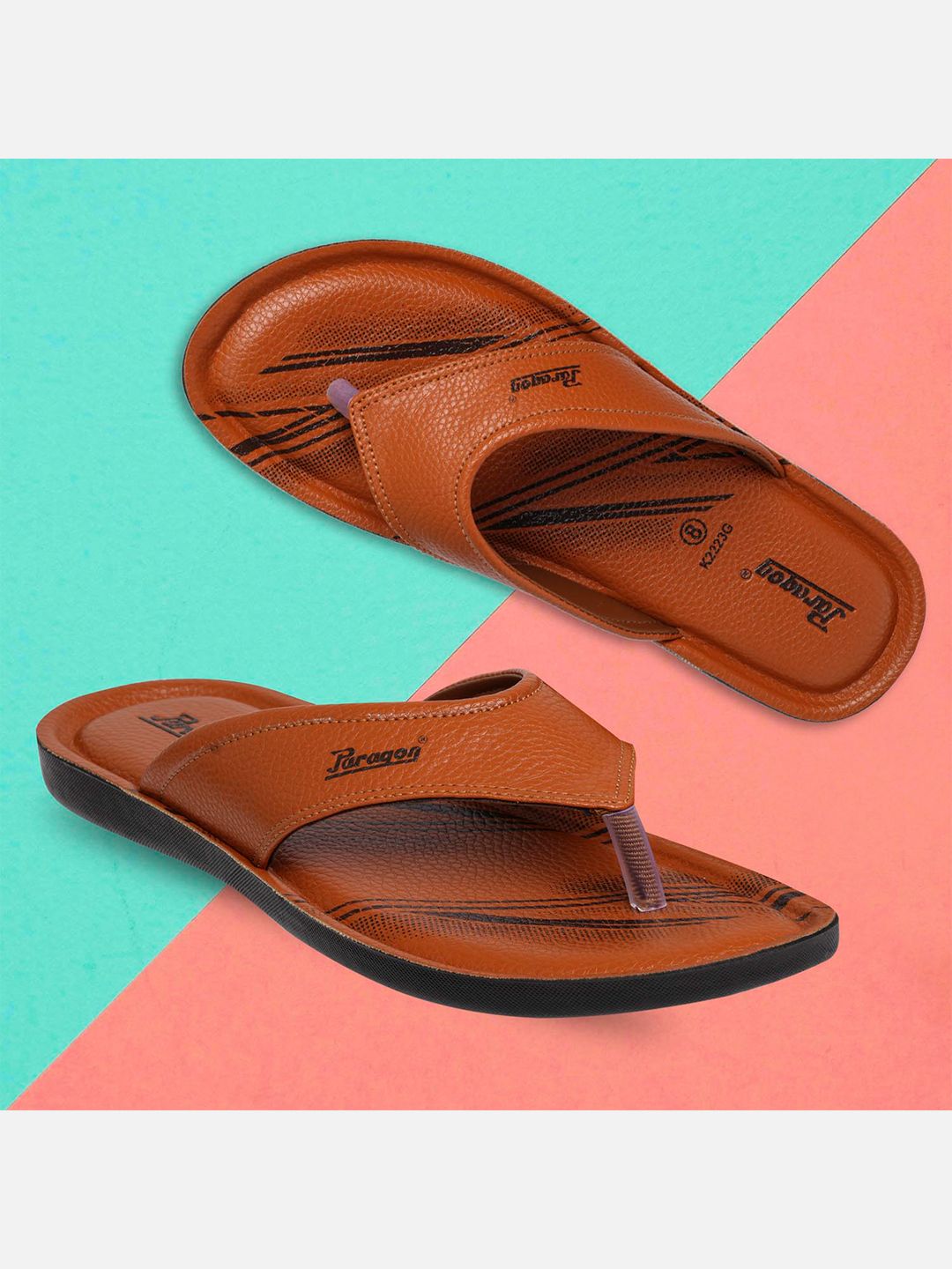 Paragon Men Textured Lightweight Comfort Flip Flops