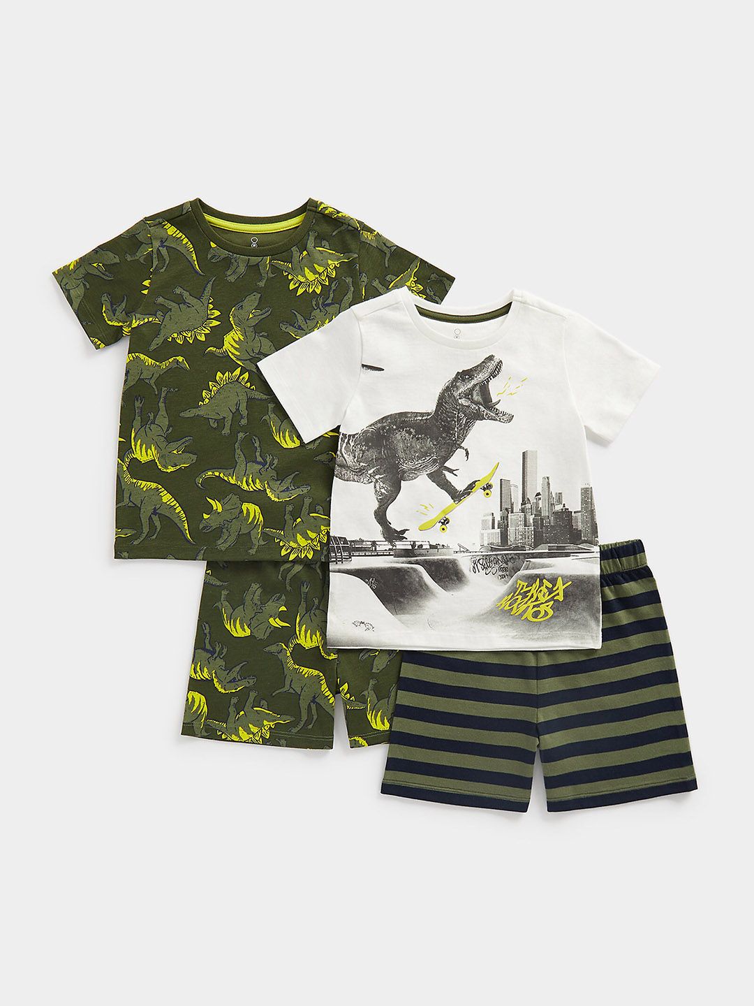 mothercare Boys Pack Of 2 Printed T-shirt With Shorts