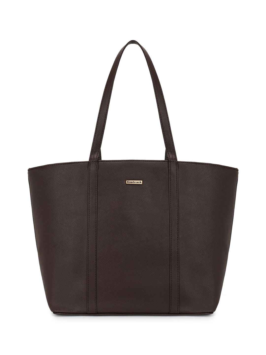Fastrack Women Brown Solid Essential Tote Fits Upto 14" Laptop