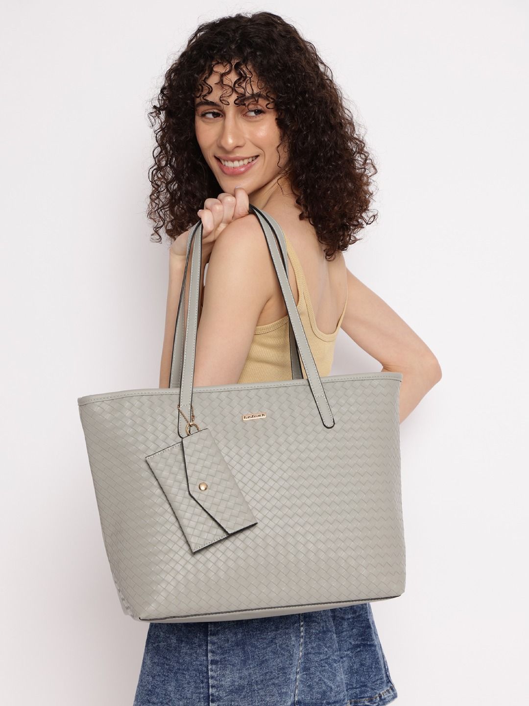 Fastrack Women Textured Oversized Tote Bag Fits Upto 15" Laptop