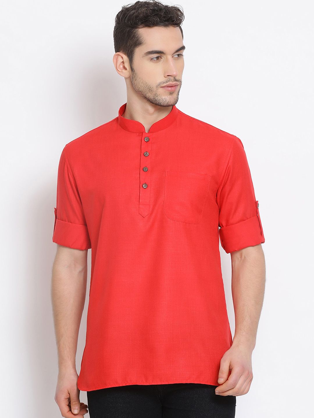 Sanwara  Mandarin Collar Straight Kurta
