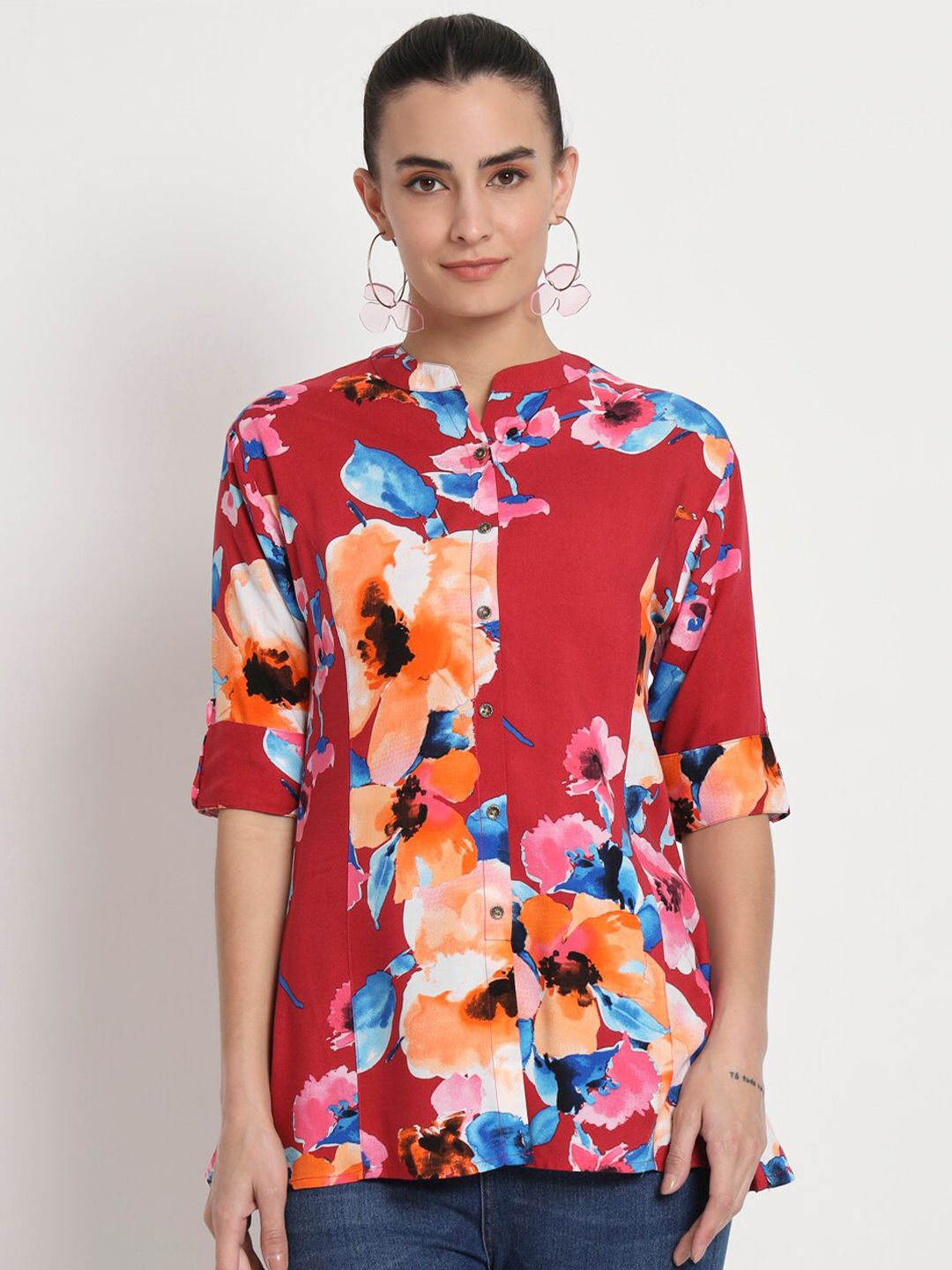Stuffie Land Floral Printed Tunic