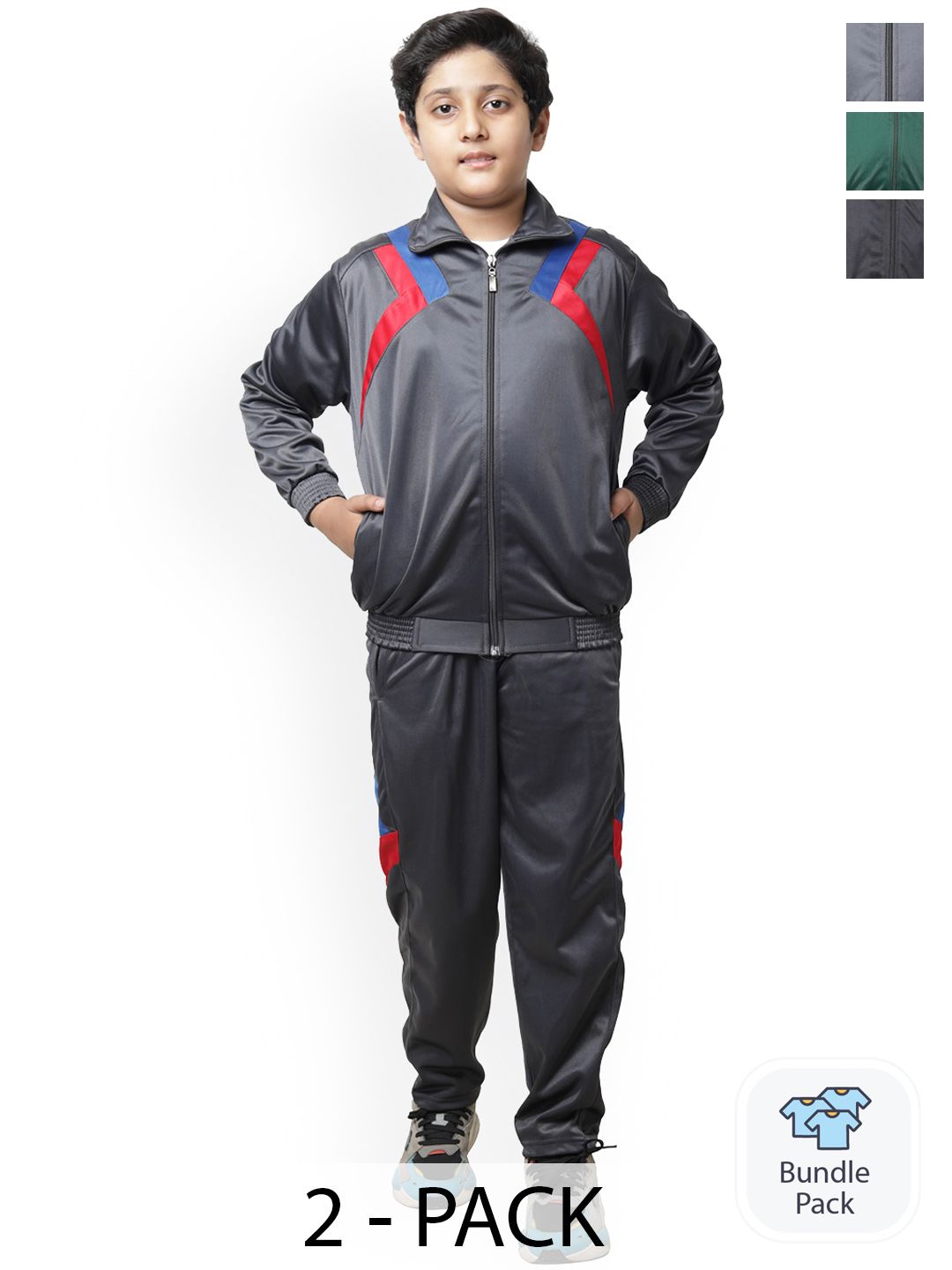 BAESD Boys Pack Of 3 Warm Stylish High-Rise Tracksuits