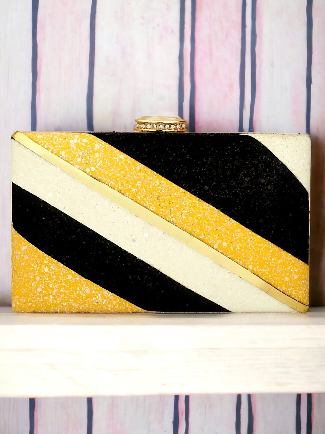 Toobacraft Embellished Box Clutch
