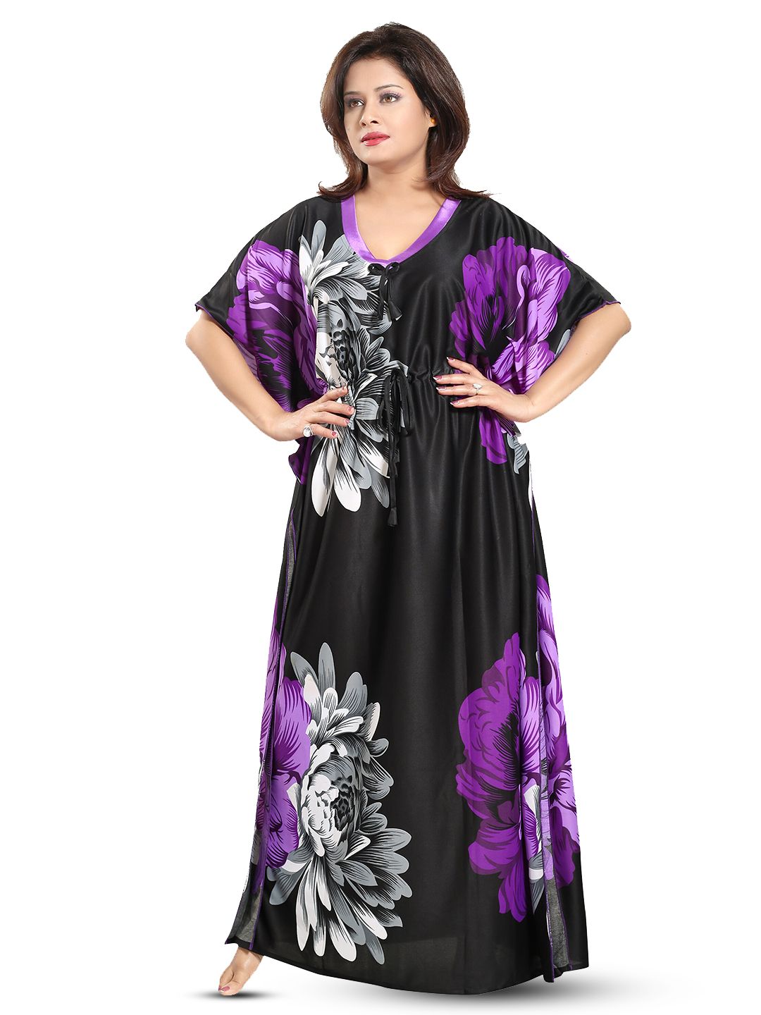 Noty Floral Printed Maxi Kaftan Nightdress