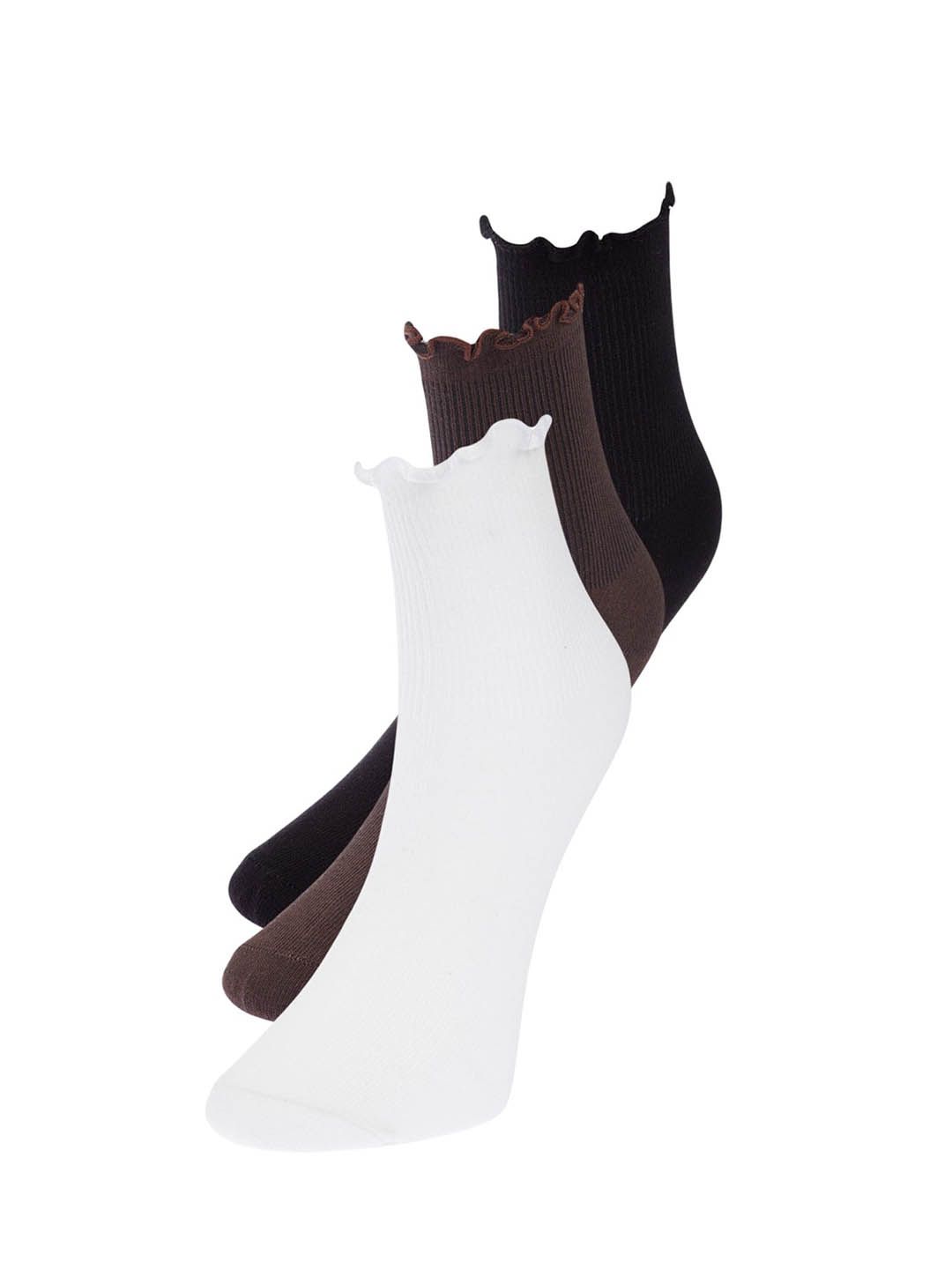 Trendyol Women Pack Of 3 Cotton Ankle-Length Socks