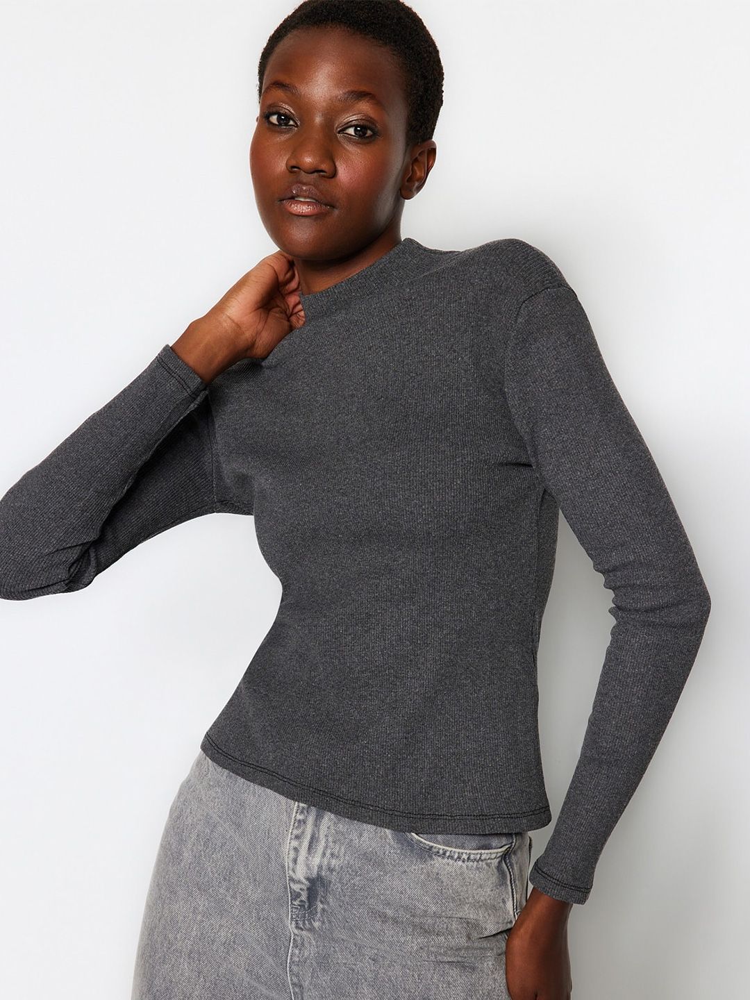 Trendyol High Neck Regular Top