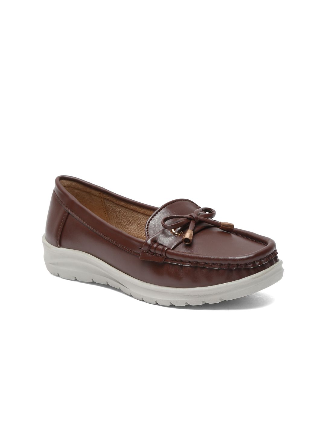VALIOSAA Women Round Toe Lightweight Horsebit Loafers