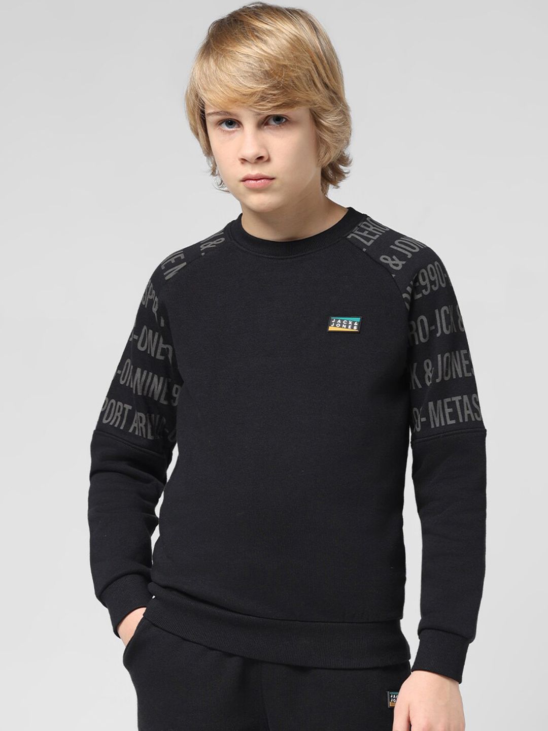 Jack & Jones Junior Boys Typography Printed Pullover