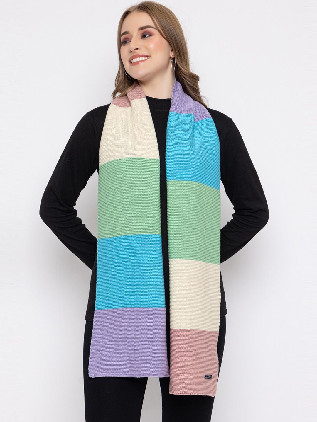 513 Colourblocked Self Design Mufflers