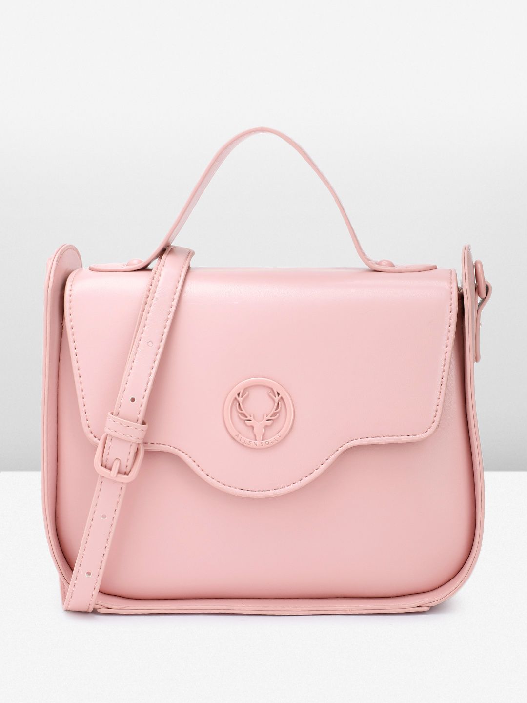 Buy Allen Solly Solid Small Structured Satchel Bag -  - Accessories for Women