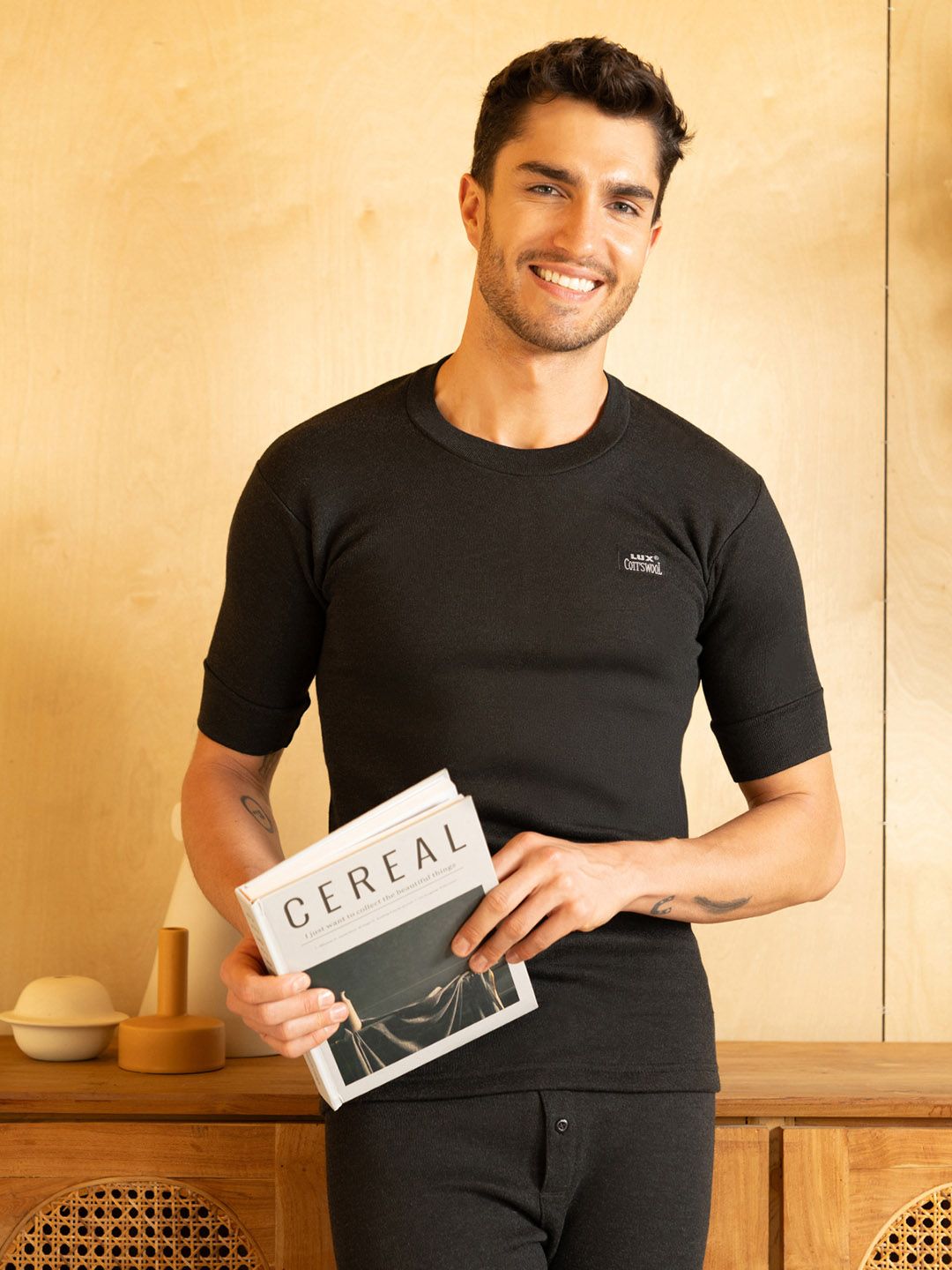 Buy Lux Cottswool Round Neck Thermal Tops -  - Apparel for Men