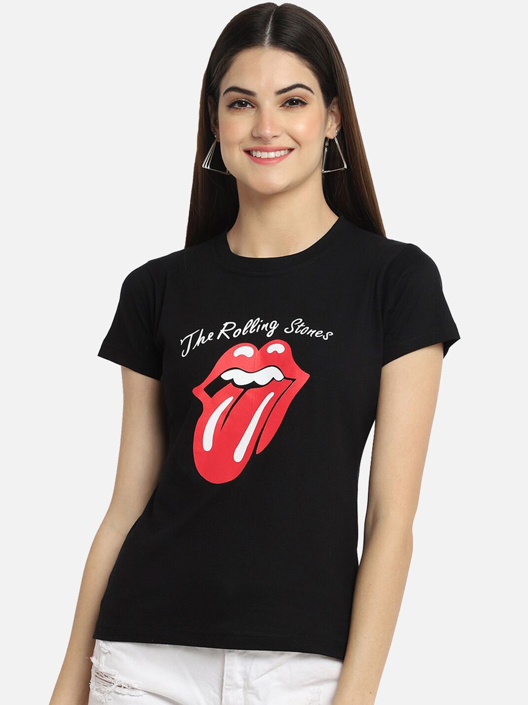 Fabflee Women Graphic Printed Pure Cotton T-Shirt