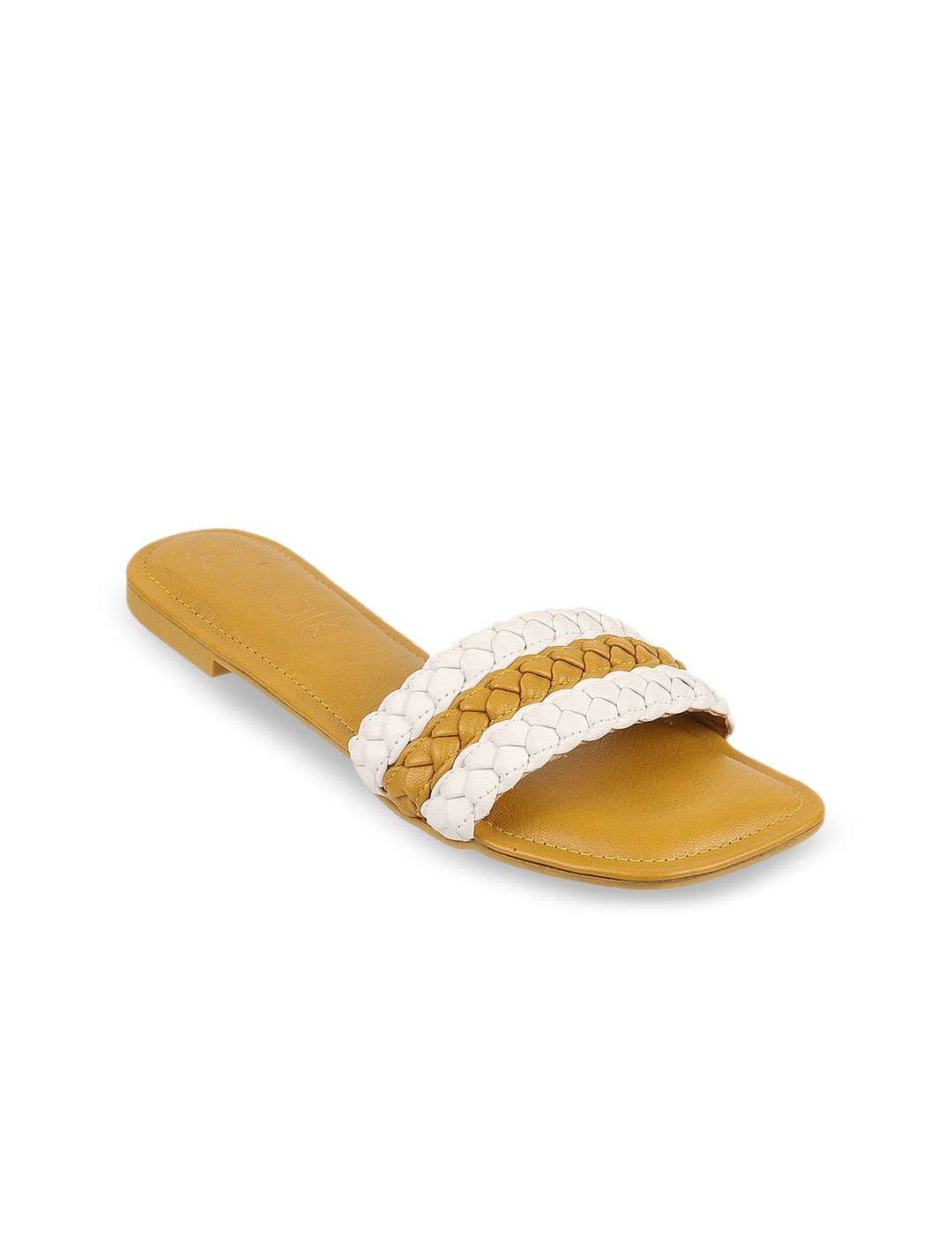 Catwalk Textured Open Toe Flats