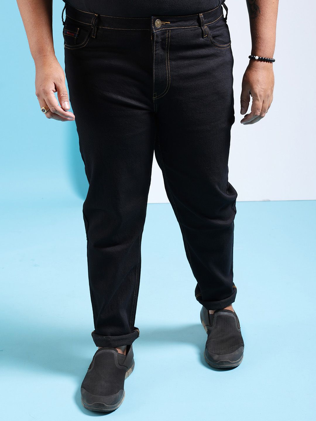 Hardsoda by The Indian Garage Co Plus Size Men Slim Fit Clean Look Stretchable Jean