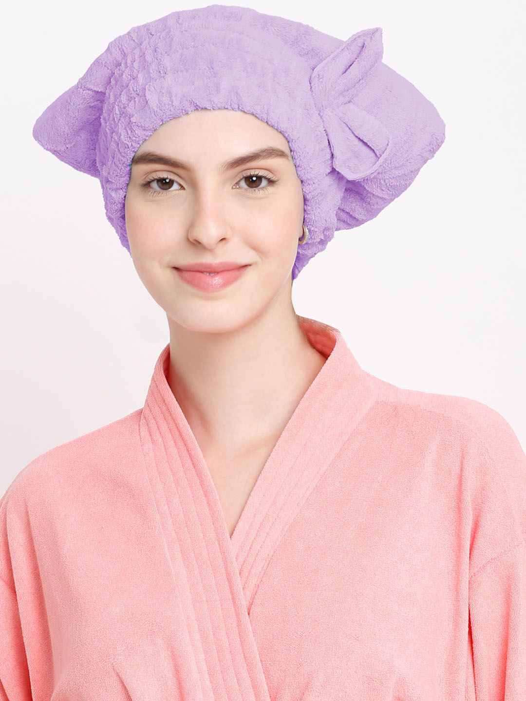 Cortina Purple Solid Microfiber 380GSM Super Soft Adult Regular Bath Towel-7x5In
