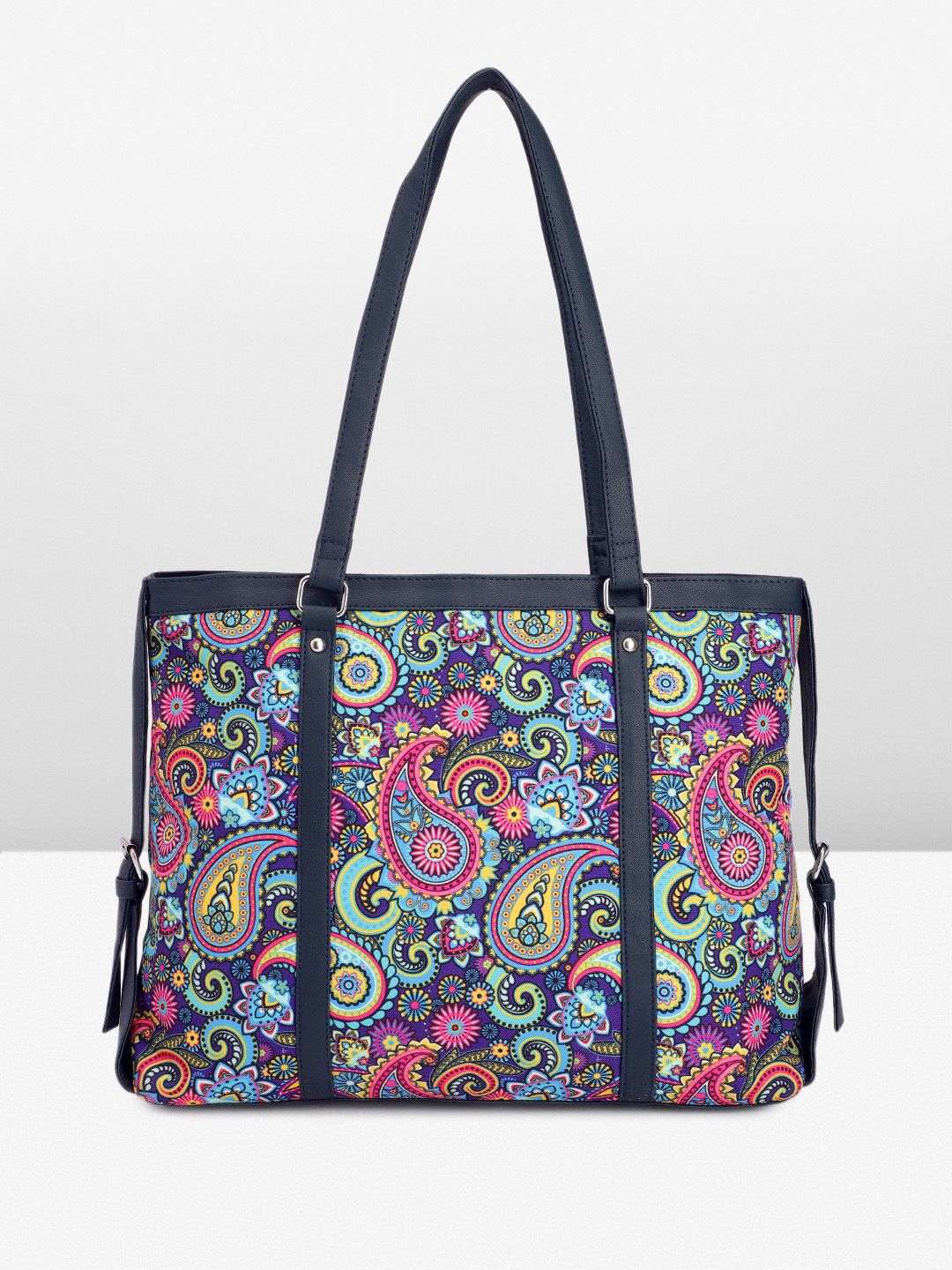 Sangria Ethnic Motifs Printed Oversized Shopper Tote Bag