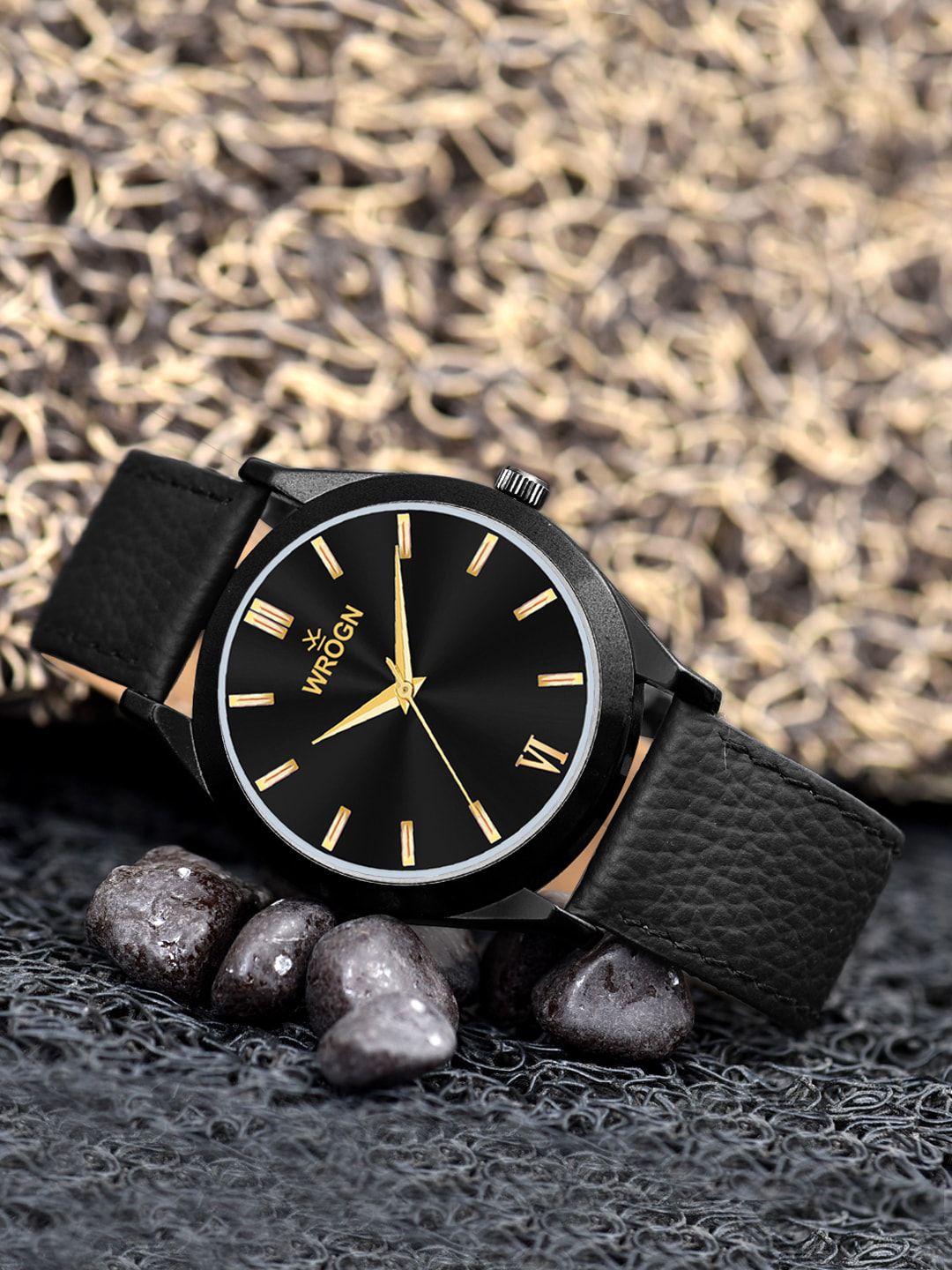 WROGN Men Leather Straps Analogue Watch WRG0426