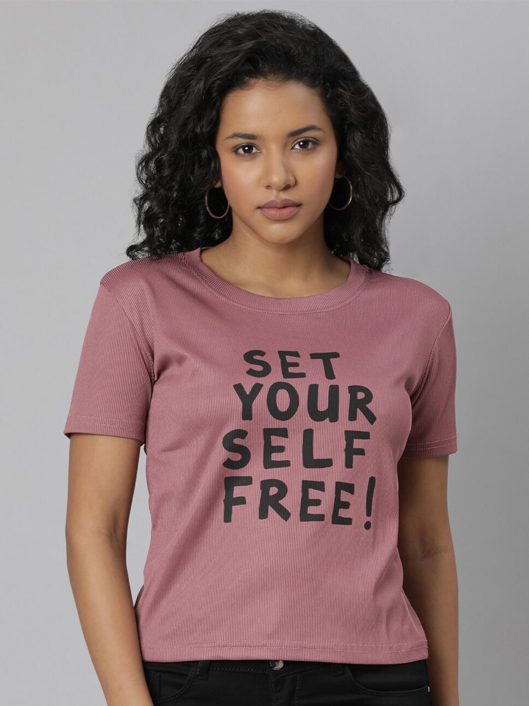 SHOWOFFFF Typography Printed T-shirt