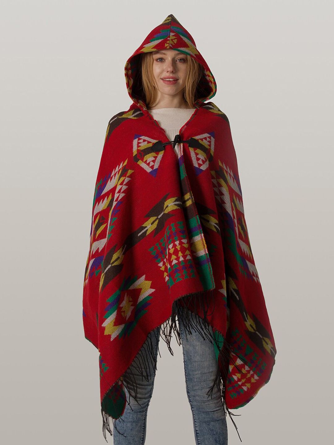 Buy JC Collection Geometric Printed Tasselled Border Scarf -  - Accessories for Women